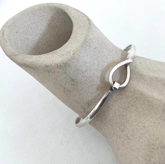 Bangle Bracelet with Loop & Hook - Sterling Silve… - image 4