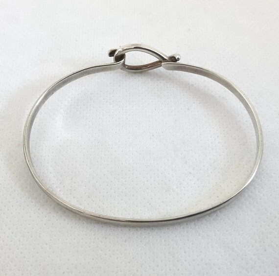 Bangle Bracelet with Loop & Hook - Sterling Silve… - image 3
