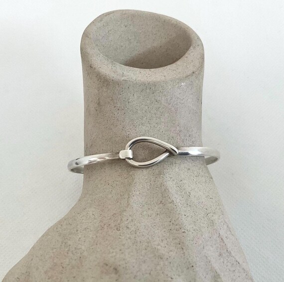 Bangle Bracelet with Loop & Hook - Sterling Silve… - image 8