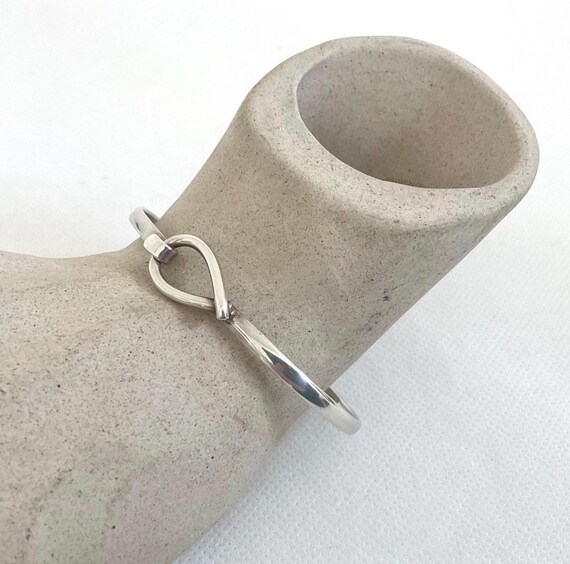 Bangle Bracelet with Loop & Hook - Sterling Silve… - image 2