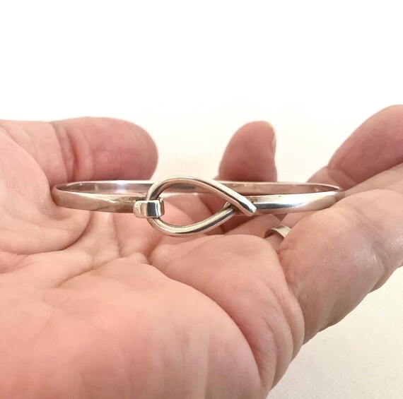 Bangle Bracelet with Loop & Hook - Sterling Silve… - image 6