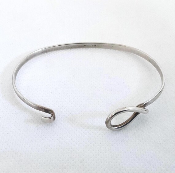 Bangle Bracelet with Loop & Hook - Sterling Silve… - image 7