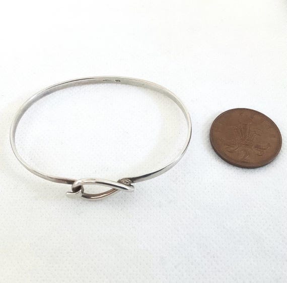 Bangle Bracelet with Loop & Hook - Sterling Silve… - image 9