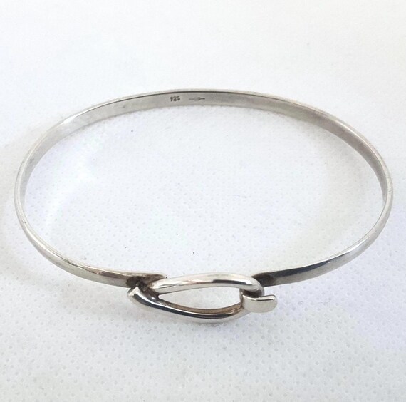 Bangle Bracelet with Loop & Hook - Sterling Silve… - image 5