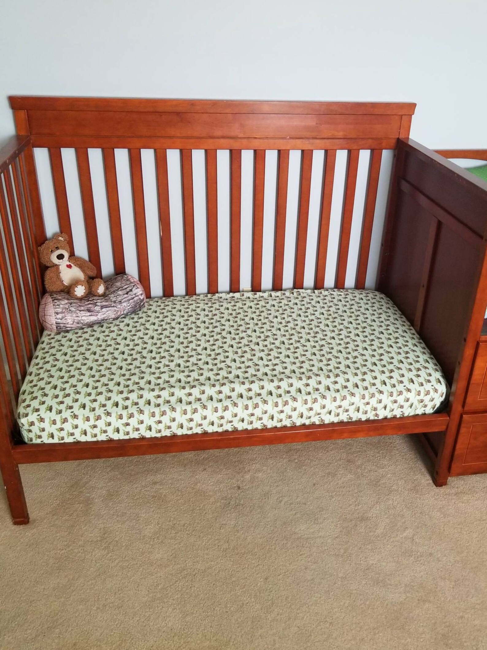 The Mandalorian Baby Yoda/grogu Crib/ Toddler Bed Fitted Sheet Etsy