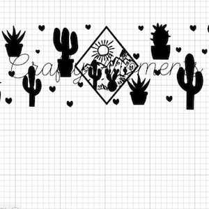 plant/desert cup wrap svg