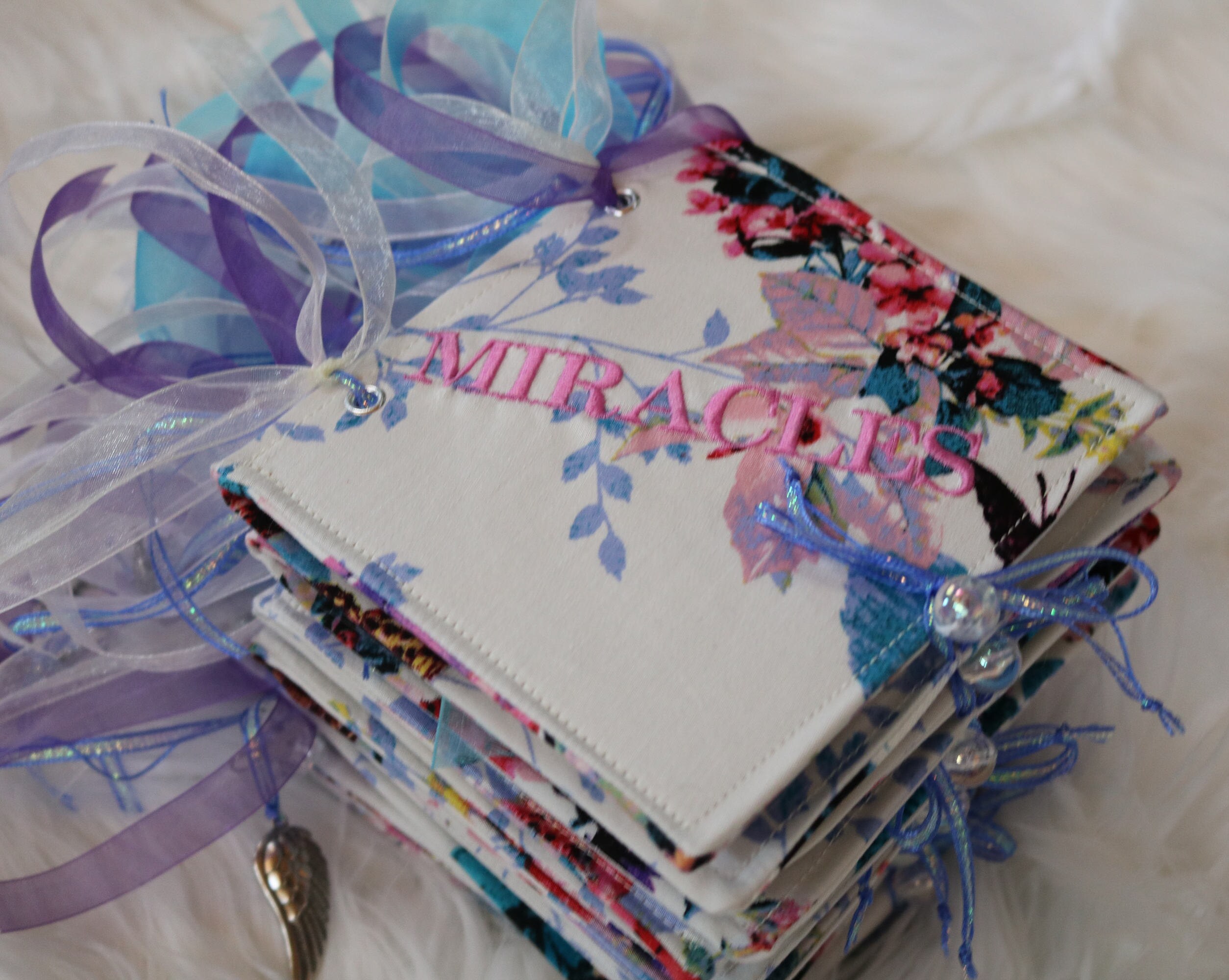 Journal Embroidered Ribbon with Charms Etsy