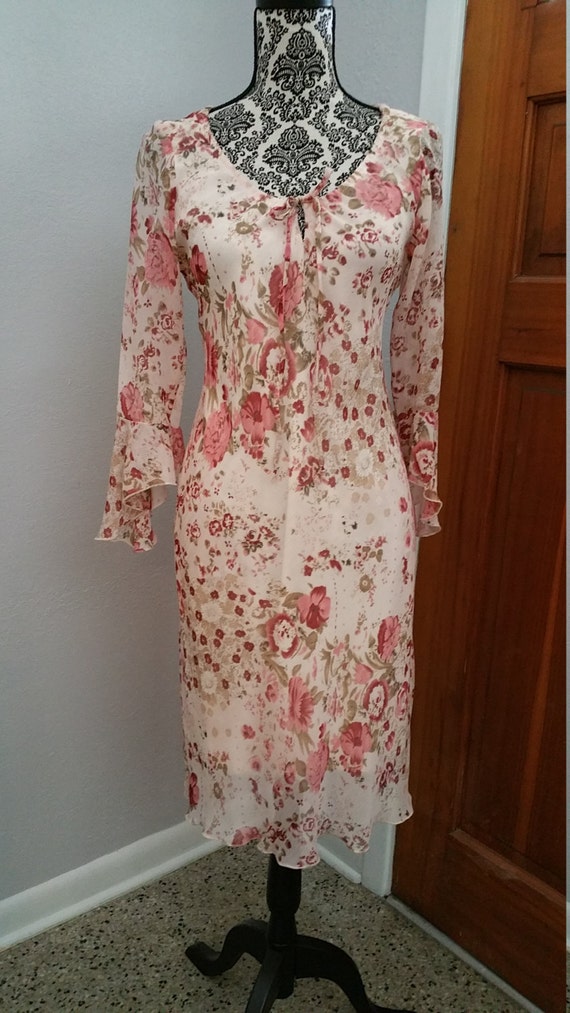 Bohemian Style soft Pink Dress by Giorgio Fiorlini. Size 6 | Etsy