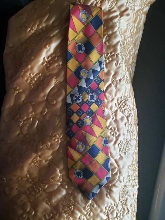 Vintage Eighties Yves Saint Laurent Gambler's Tie 