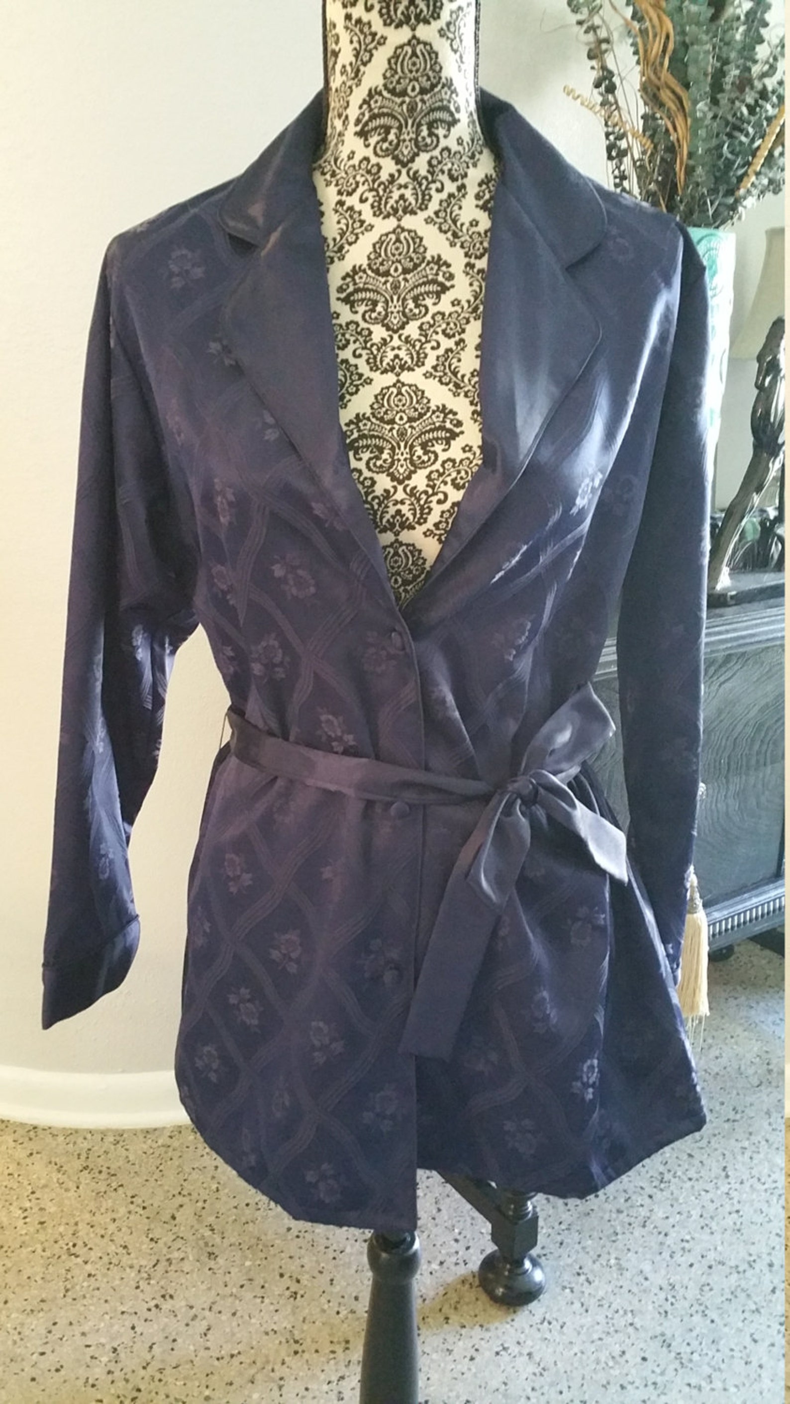 Victoria Secret's Navy Blue Lounging Jacket. Size Small Etsy