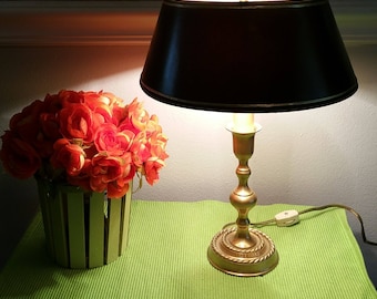 Leviton Brass Candlestick Lamp.