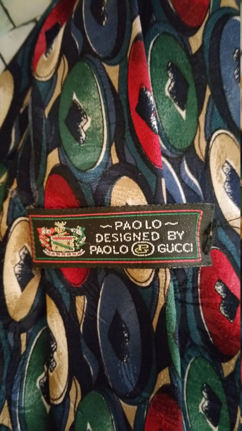 Paolo Gucci Silk Necktie. Length 60 Inches - Etsy