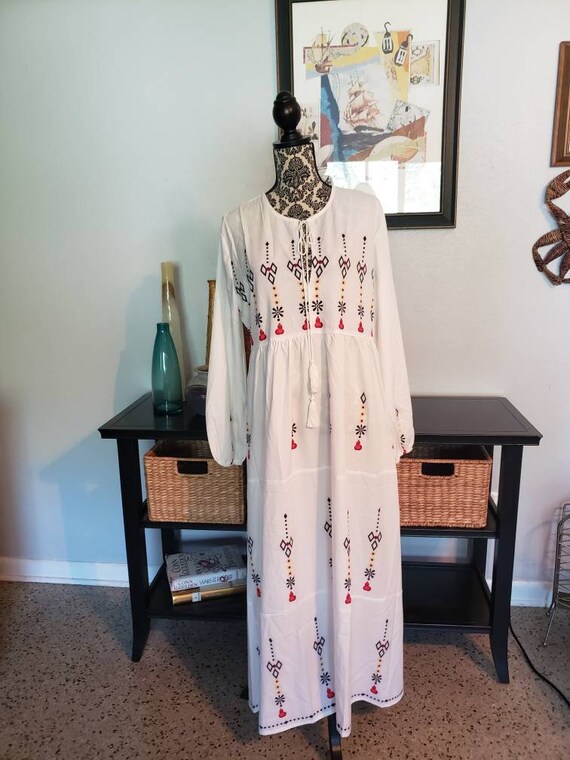 Cosplay Bohemian Cotton Print Maxi