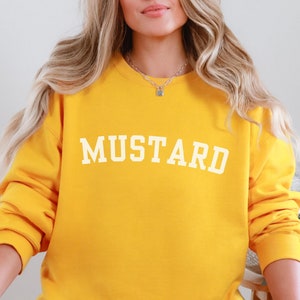 Senffarbenes Collegiate Unisex Sweatshirt mit Rundhalsausschnitt | Geschenke für Feinschmecker | Gewürzliebhaber | Ketchup & Senf | Pullover für Feinschmecker