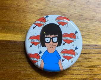 Tina Belcher Butts Pin Back Button