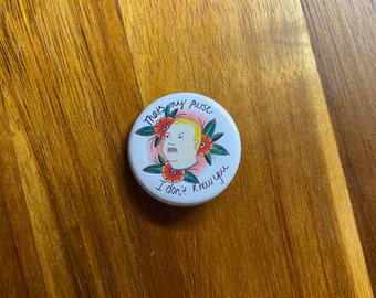 KOTH Bobby Hill pin back button