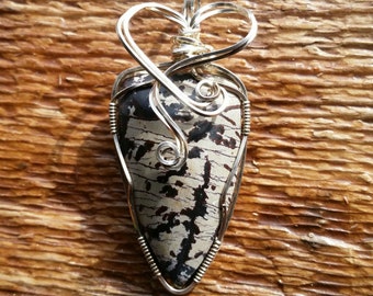 Indian Paint Jasper Pendant in Sterling Silver