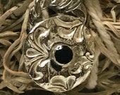 Black Spinel and .999 Fine Silver