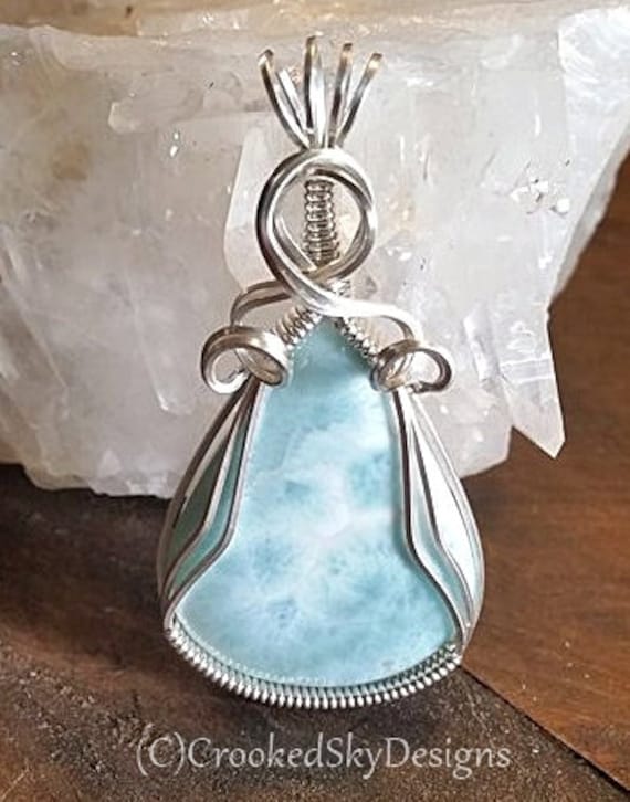 Larimar Pendant in Sterling Silver