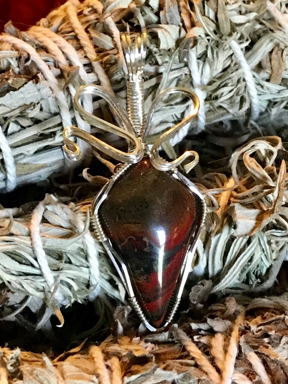 Rainbow Jasper Pendant in Sterling Silver