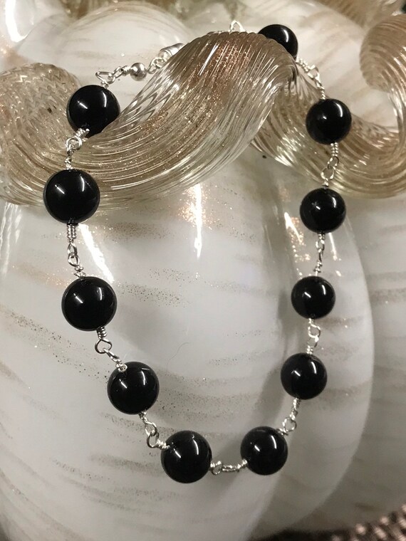 Black Tourmaline with Sterling Silver