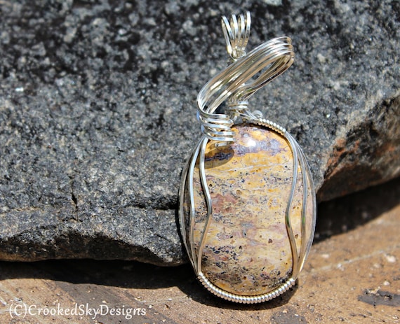 Leopard Skin Jasper Pendant in Sterling Silver