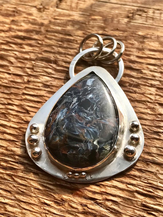 Pietersite Pendant in Sterling Silver