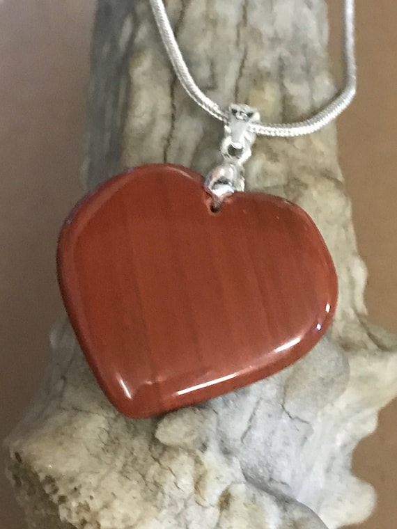 Red Jasper Heart Pendant