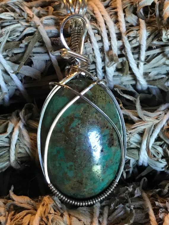 Turquoise Pendant in Sterling Silver (#8 mine)