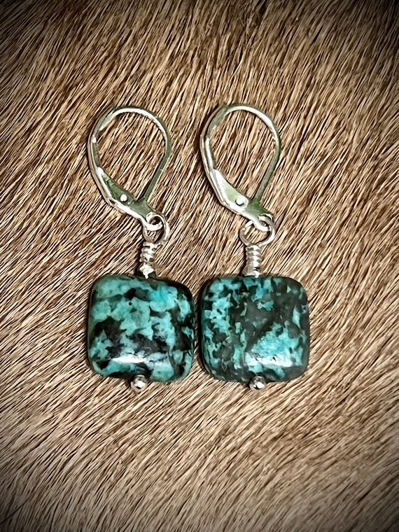 African Turquoise Earrings