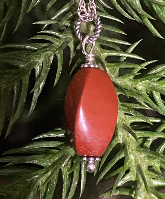 Red Jasper Twist Pendant