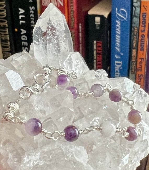 Chevron Amethyst Bracelet
