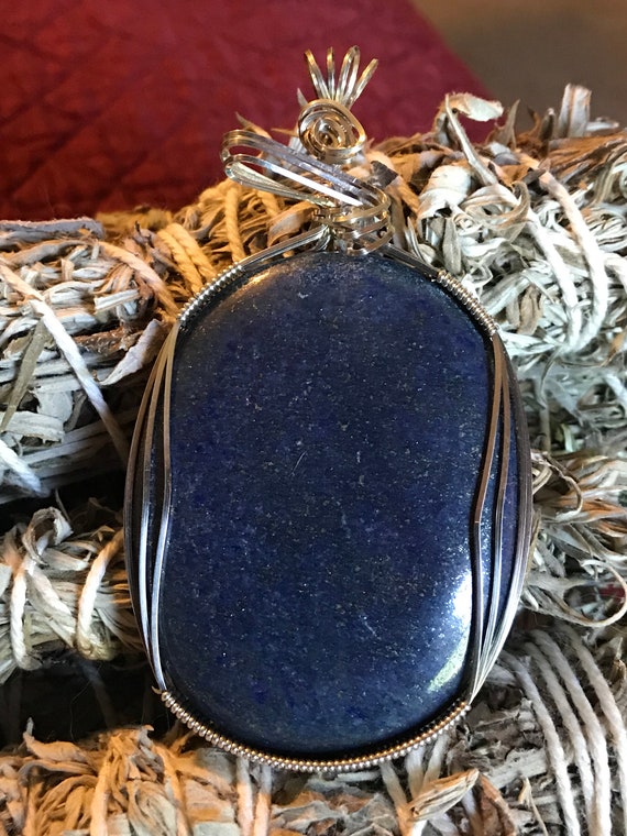 Lapis Lazuli Pendant in Sterling Silver
