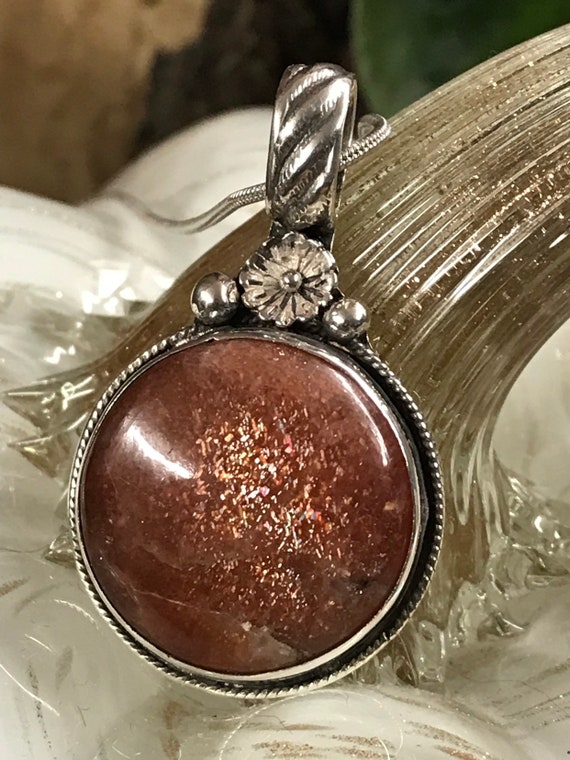 Sunstone Pendant in Sterling