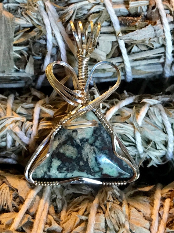 Natural Copper Ore Pendant in Sterling Silver (Trinity County California)