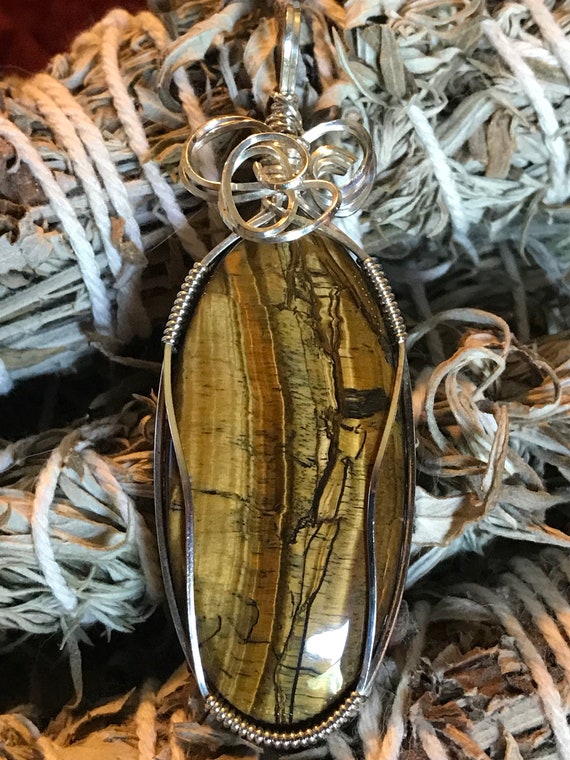 TIgers Eye Pendant in Sterling Silver