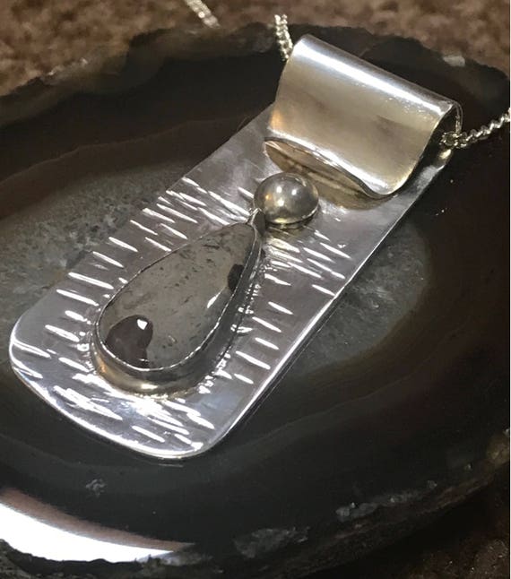 Brecciated Jasper Pendant in Sterling Silver