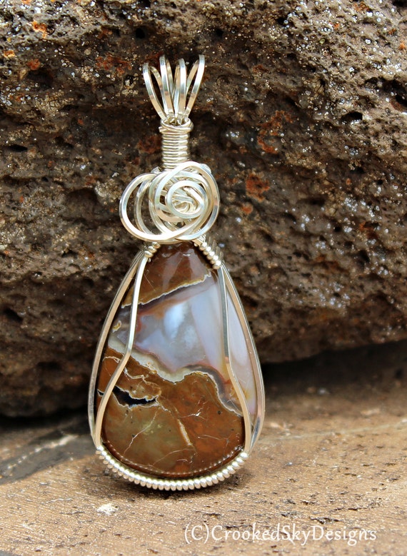 Priday Ranch Agate Pendant in Sterling Silver