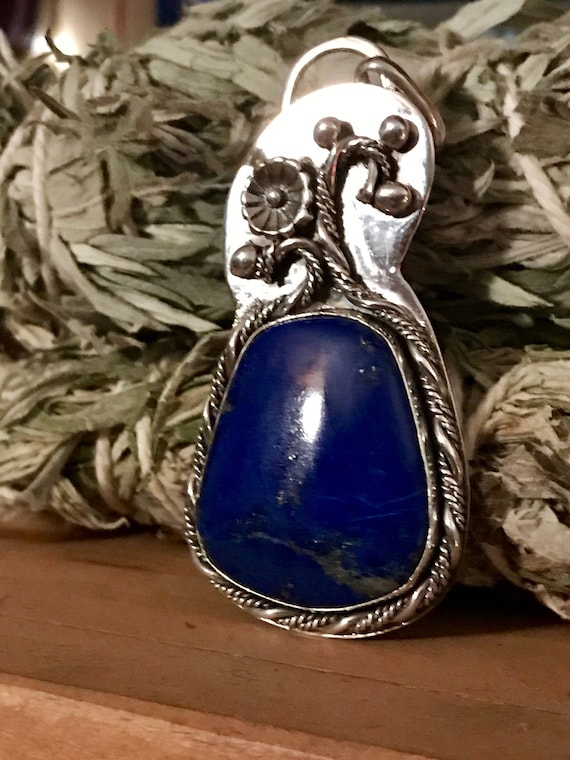 Lapis Lazuli Pendant in Sterling Silver