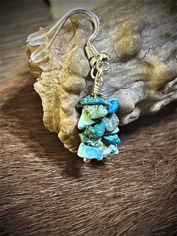 Turquoise Chip Earrings