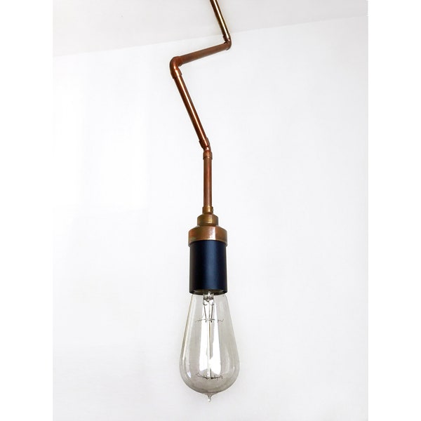 Plug-in Pendant Light with Edison Bulb - Industrial Light - Shipped from USA - Home Decor - ETL - Plug in lamp - Pendant light - Copper