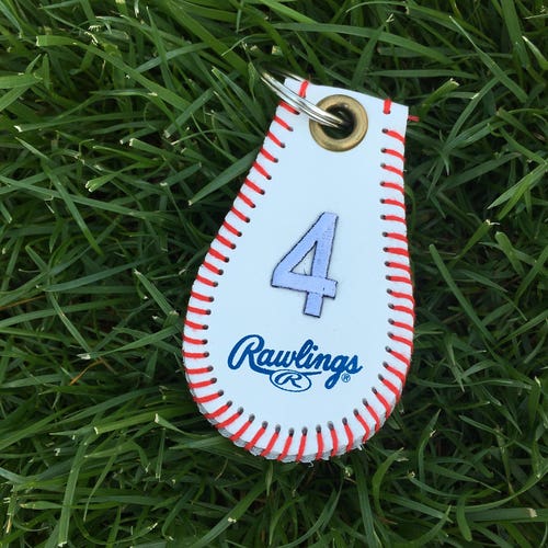 Rawlings Baseball Leather Personalized Keychaingreat Etsy