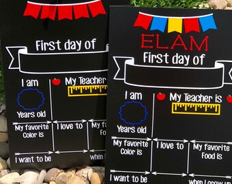 First Day of School Chalkboard, First Day of School Sign Reusable, Back to School Chalkboard 10x14, Back to School Photography Photo Prop