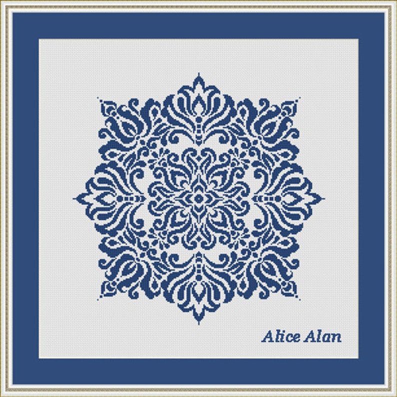 Cross Stitch Pattern Art Abstract Vintage Ornament Rainbow Etsy