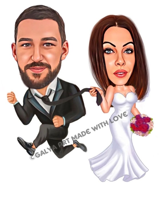 Custom Wedding Caricature Family Cartoon Caricature From - Etsy Custom Wedding Caricature Family Cartoon Caricature From - Etsy