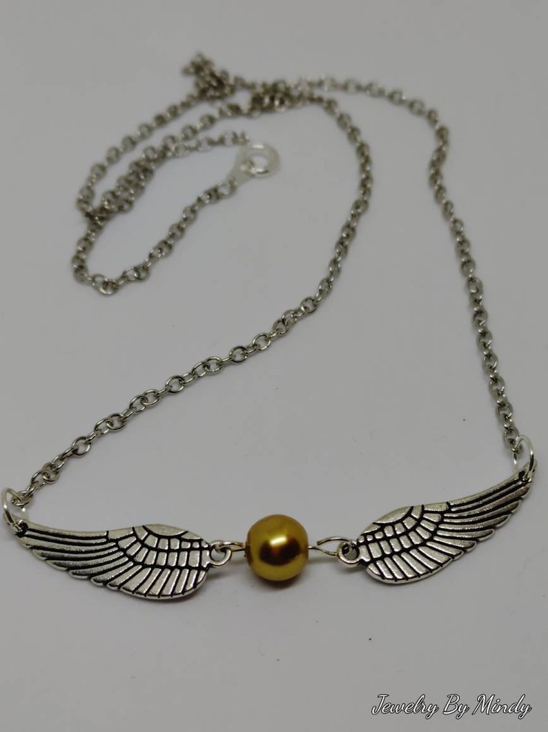 Flying Golden Ball Necklace image 2