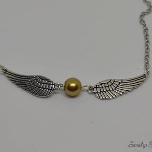 Flying Golden Ball Necklace image 3
