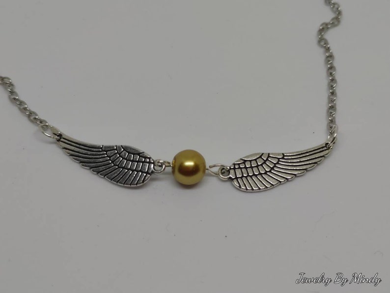 Flying Golden Ball Necklace image 3