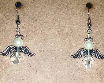 Angel Earrings with Colored Skirts