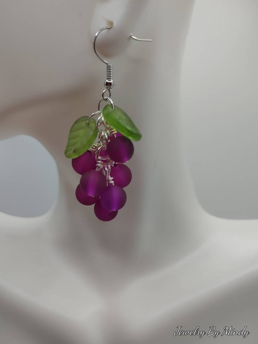 Bunch of Grapes Earrings - Etsy